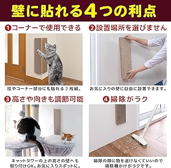 Amazon | サンコー 吸着 コーナーにも貼れる 猫のつめとぎ 段ボール KX