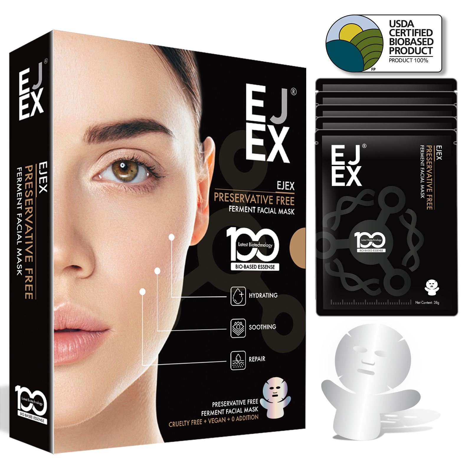 Amazon.com : EJEX Face and Neck Sheet Mask,Hydrating Face Masks