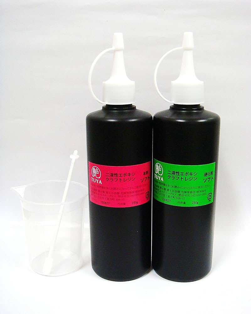 Amazon | 艶 二液性エポキシクラフトレジン液 【ソフト】 本剤250g