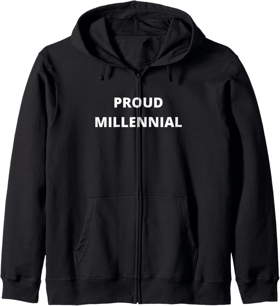 Amazon.com: Millennial Generation Proud millennial Zip Hoodie