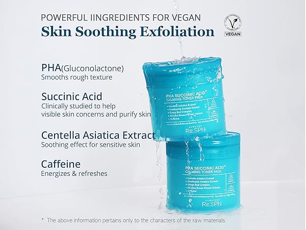 Amazon.com: Re.SPN PHA Succinic Acid Calming Toner Pads – Daily