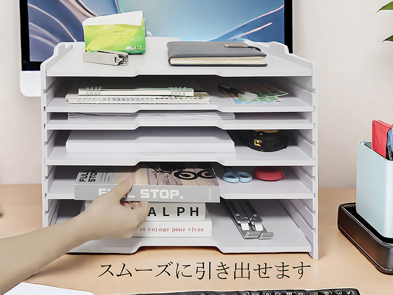 Amazon.co.jp: a3レターケース 書類トレーa3 書類ラック 木製 高さ変更