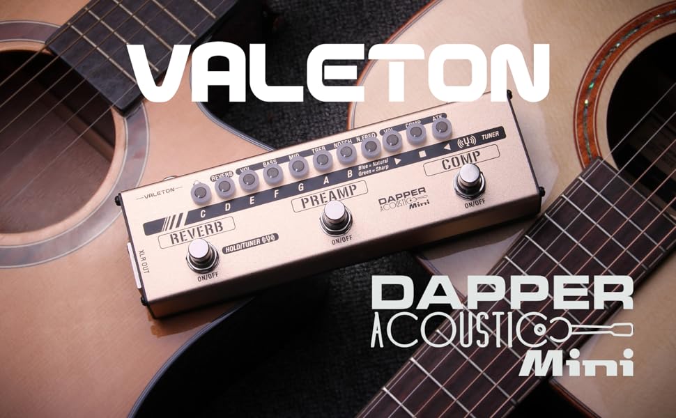 Amazon.com: VALETON Dapper Acoustic Mini Electric-Acoustic Guitar