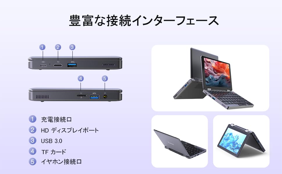 Amazon.co.jp: Zwide ノートパソコン 2in1 タブレット Windows11 8