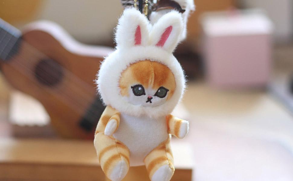 Amazon.co.jp: [Lmyit] かわいい猫のぬいぐるみキーホルダー、猫の