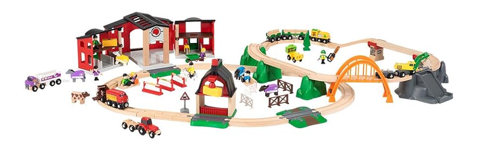 Amazon | BRIO カントリーライフセット 33516 | 電車・レールセット