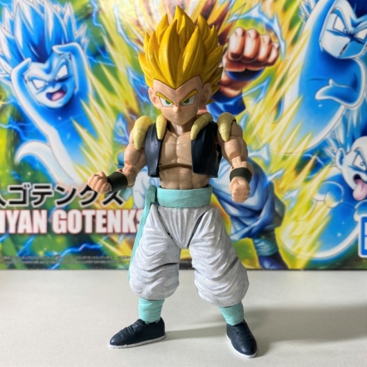 DRAGONBALLプラモデル】超サイヤ人ゴテンクスをフリーハンド筆塗りで