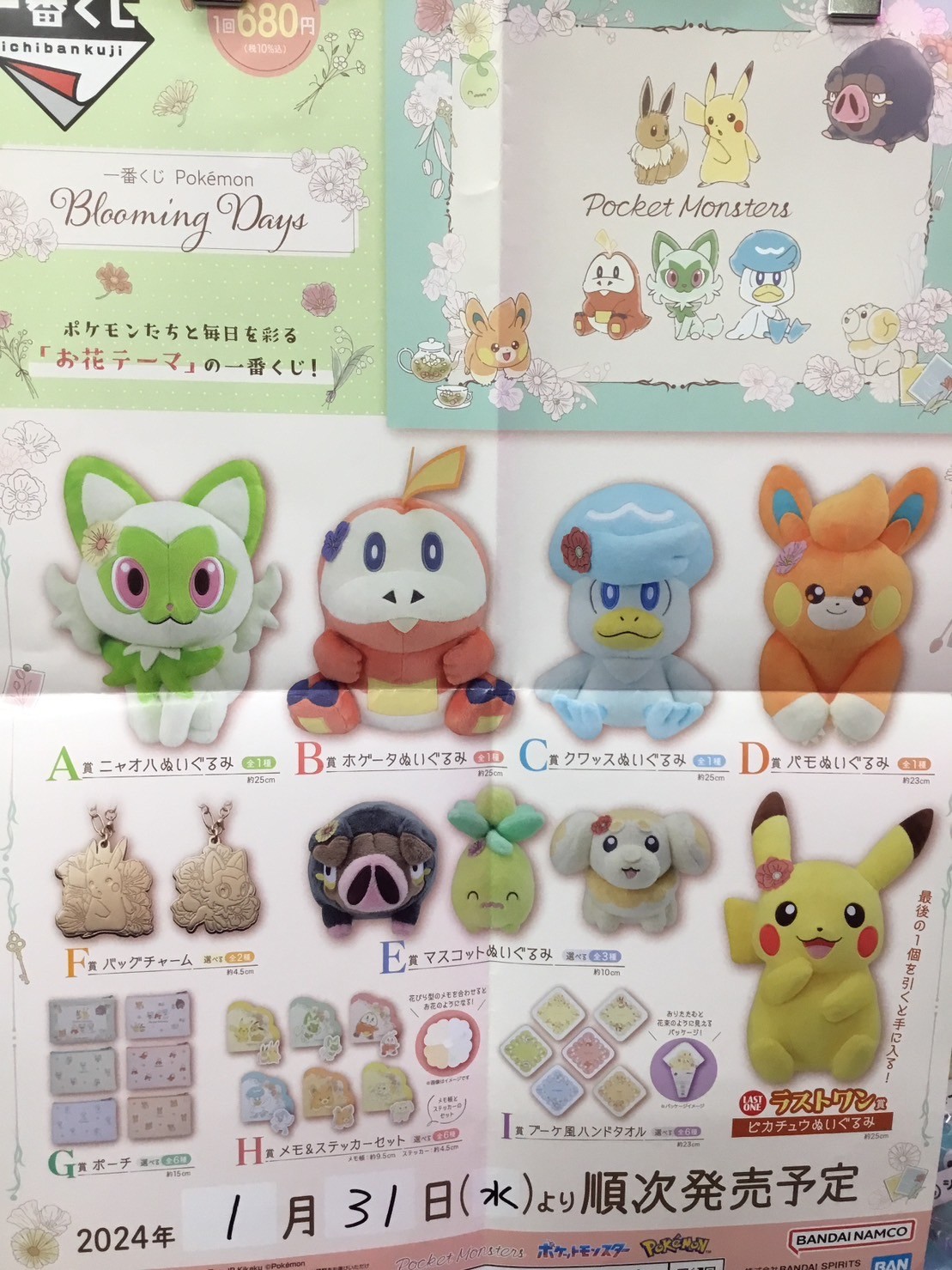 ⭐️明日朝10時より販売開始⭐️ 一番くじ Pokemon Blooming Days