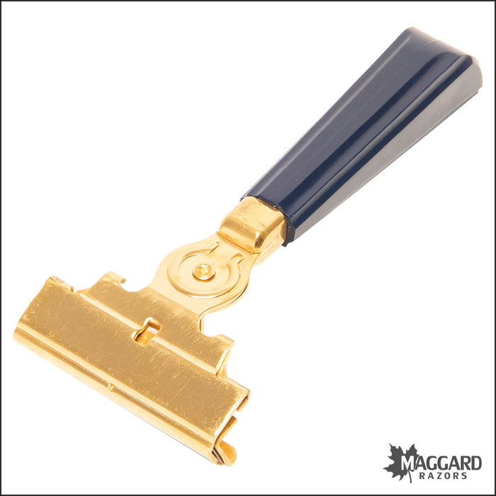 1143 Vintage Schick Eversharp Injector, Gold with Navy Blue Handle