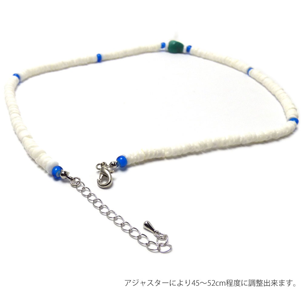 ちーちゃん様 ホワイトハーツビーズネックレス シルバー925