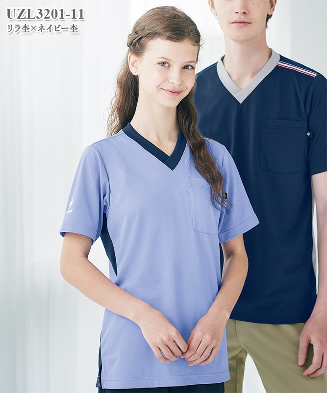 ルコックスポルティフ男女兼用VネックTシャツ半袖[明石S.U.C.製品