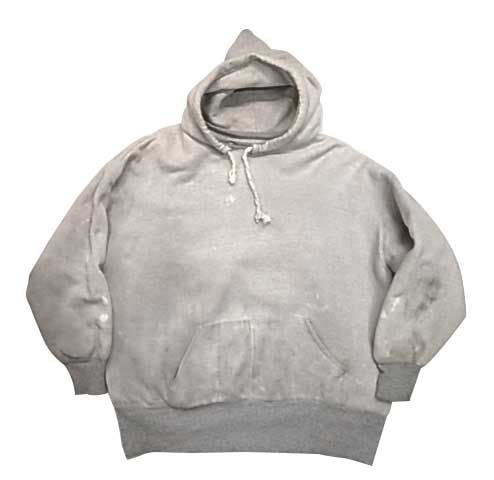 後付け パーカー ダブルフェイス グレー HOODED SWEAT【Vintage