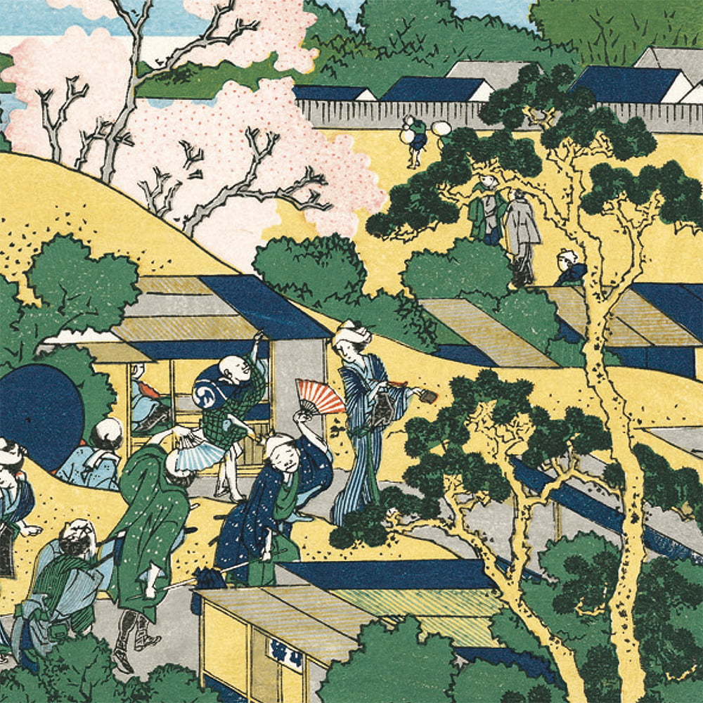 葛飾北斎「富嶽三十六景 東海道品川御殿山ノ不二」浮世絵木版画