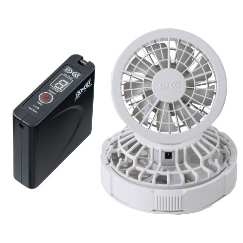 空調服 SP01GX ワンタッチファン(グレー)スターターキット ファン