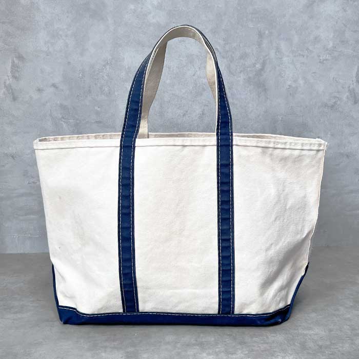 80-90'S L.L.BEAN TOTE BAG Made in USA NAVY/NATURAL 80-90年代 L.L.