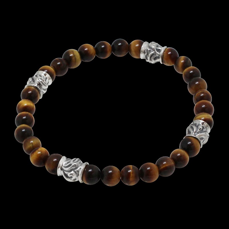 4ホーク ビード (S) マットオニキス (6mm) ブレスレット | メイ