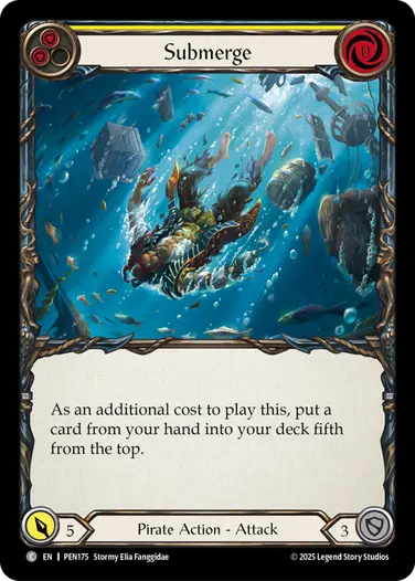 EN】《Rainbow Foil》[Pirate] Submerge/水没 (黄)「C」〔PEN175