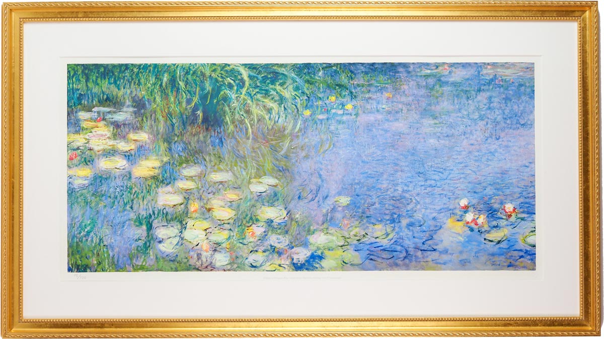 クロード・モネ 「睡蓮・朝 左（大） 」 | | アトリエ・ブランカ