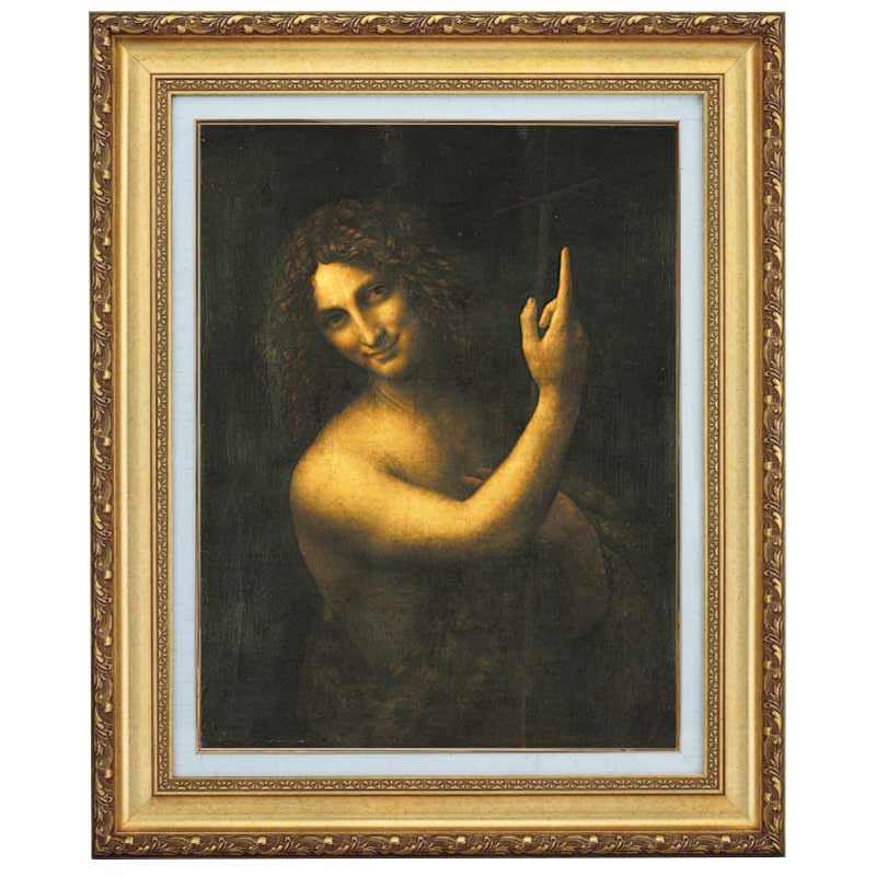 洗礼者ヨハネ』 ダ・ヴィンチ 10号 立体複製名画 額装付 【ポイント5
