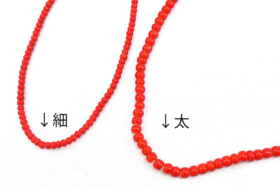 ホワイトハーツ ビーズネックレス レッド 太タイプ | SOLD | Style