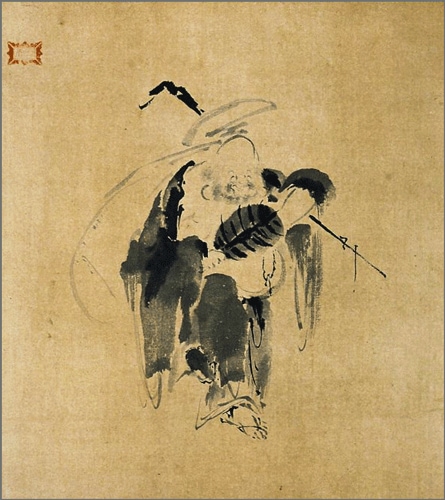 色紙〈布袋図(部分)〉宮本武蔵京都便利堂オンラインショップ