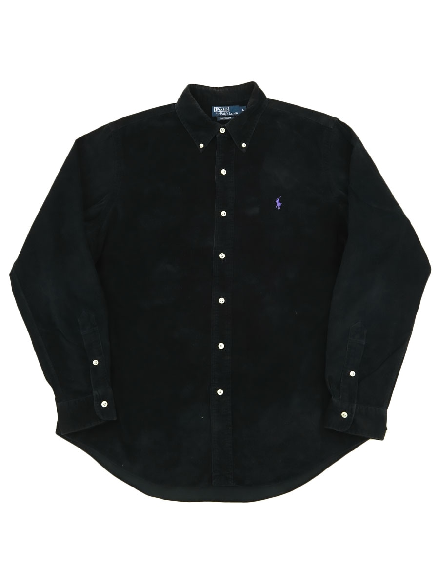ラルフローレン コーデュロイ B.D.シャツ 表記(L) ブラック | すべての