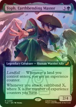 FOIL】【英】土の技の達人、トフ/Toph, Earthbending Master[緑R]【TLE