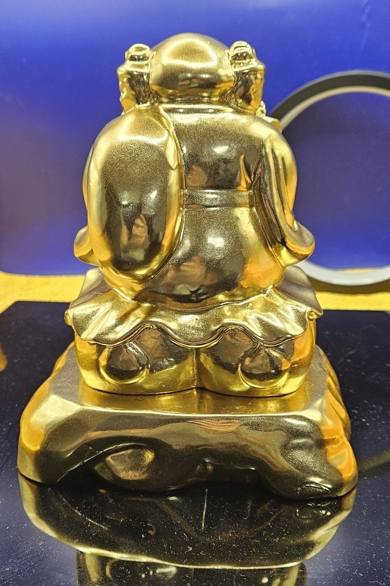黄金黒檀三面大黒天（手彫り仕上げ） 基本セット｜開運・金運・厄除け