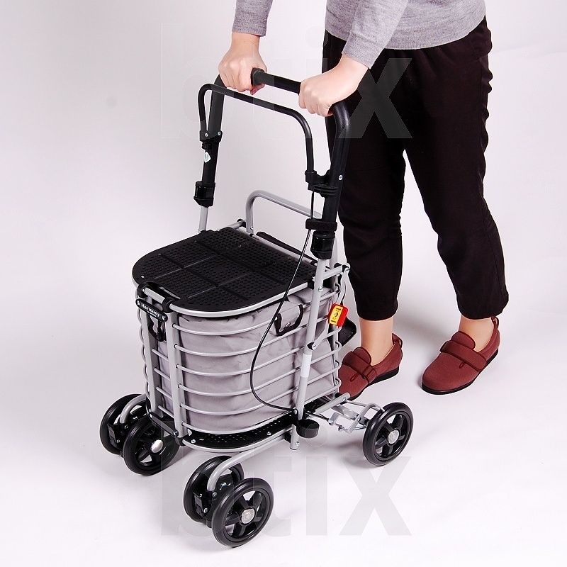 超売れ筋】島製作所 シルバーカー ハーモニーAL 保冷バッグ付