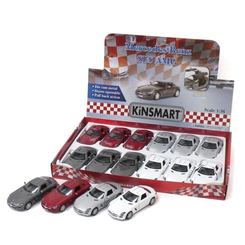 KiNSMART ミニカー 1:36 メルセデスベンツ SLS AMG 4色アソート No.201