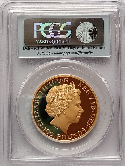 グレートブリテン2011年ユニオンジャックブリタニア100ポンド金貨PCGS