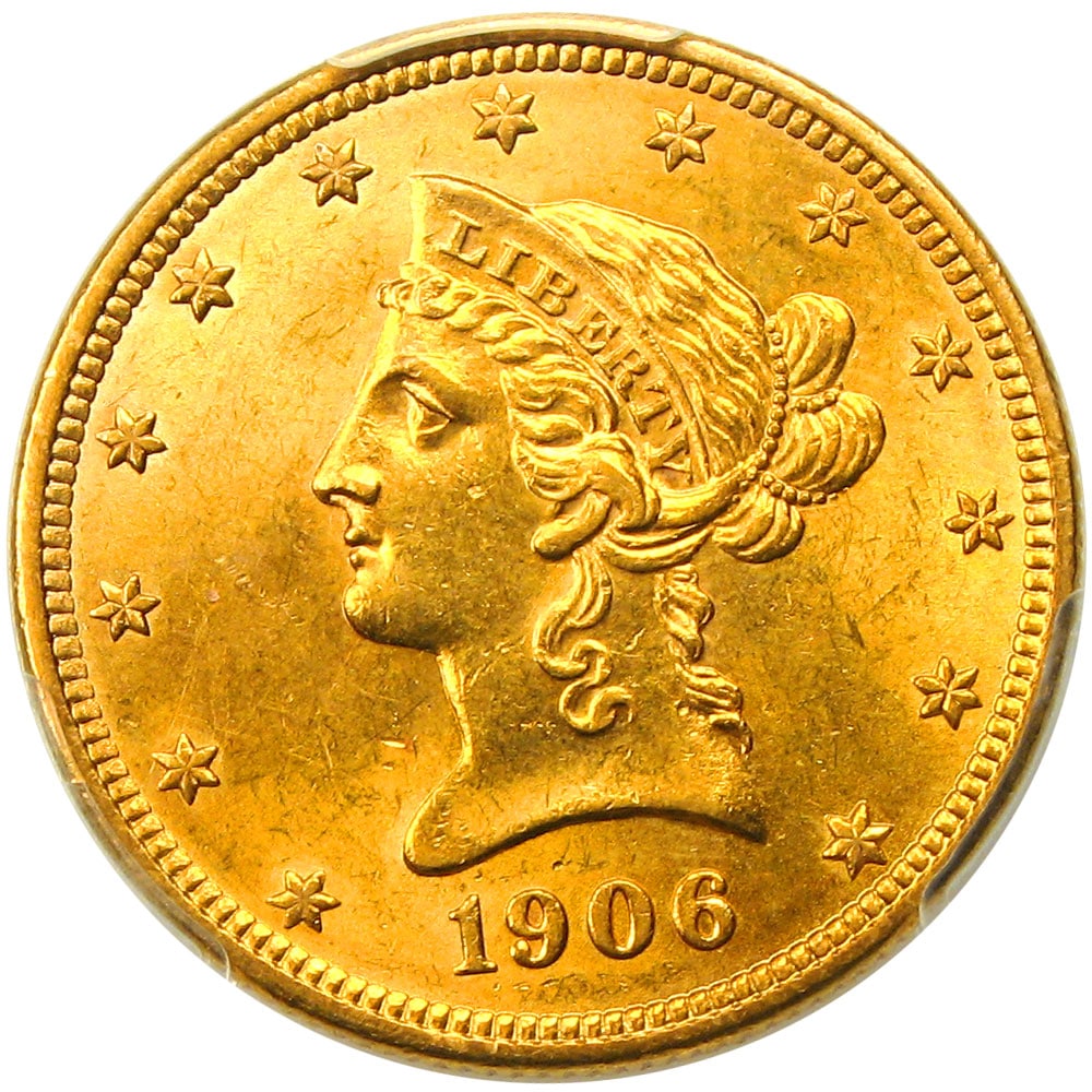 アンティークコイン アメリカ 10ドル金貨リバティヘッド 1906-O ＄10