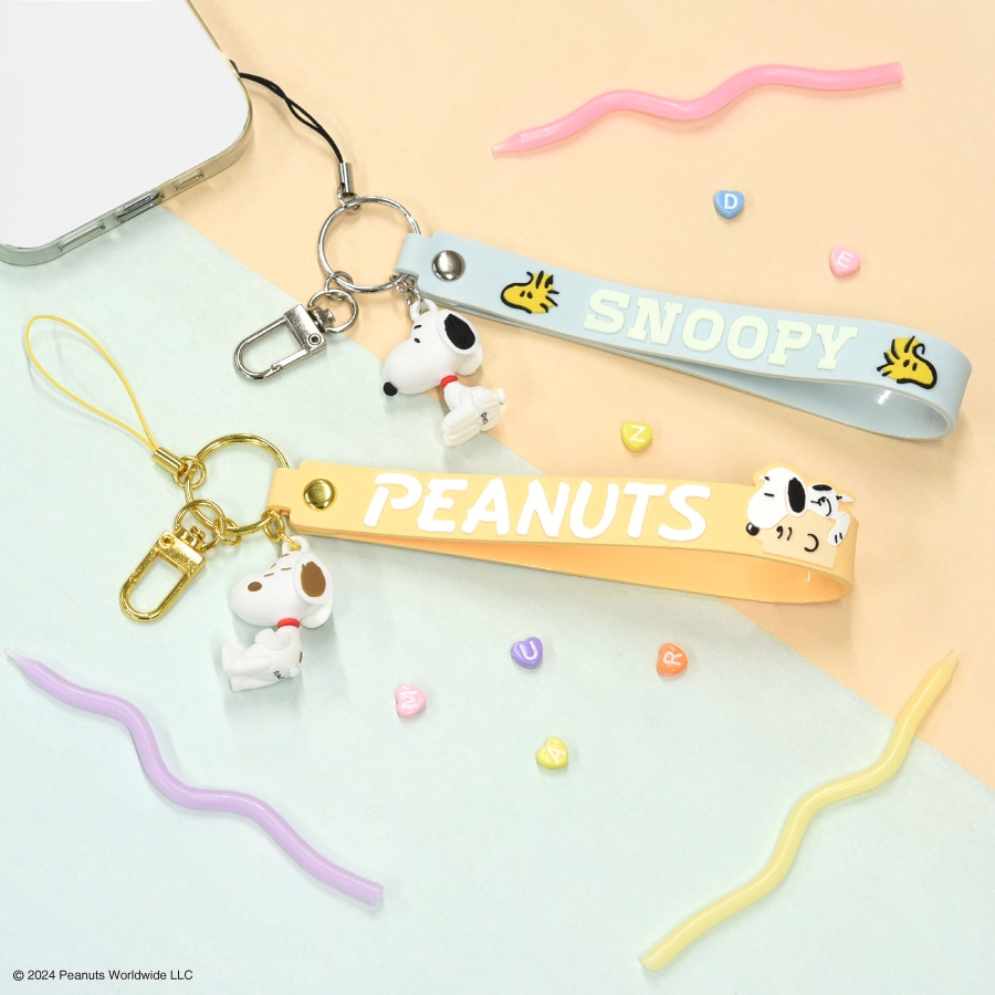 ピーナッツ スヌーピー 3Dマスコット 付き ハンドストラップ | は行