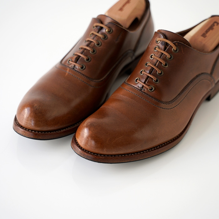 chausser ショセ プレーントゥレースアップシューズ C-7059 chromexcel