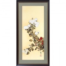 酒井抱一 「十二か月花鳥図」 十一月 芦に白鷺図 額装 : 酒井抱一 十二