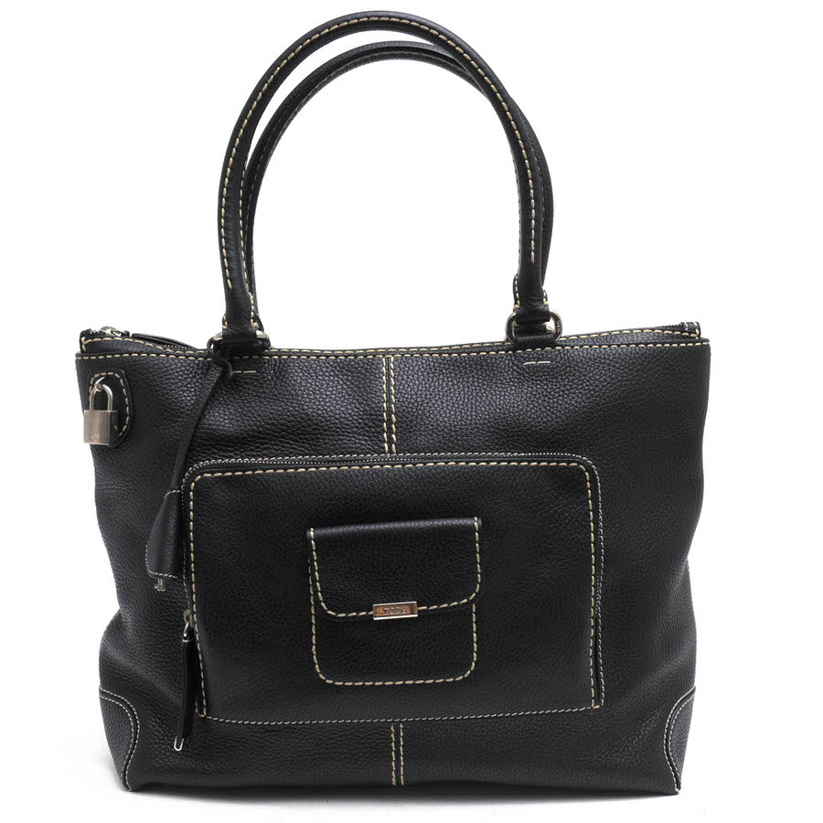 TOD'S KATE ケイト / トッズ 牛革 シボ革 シュリンクレザー ブラック