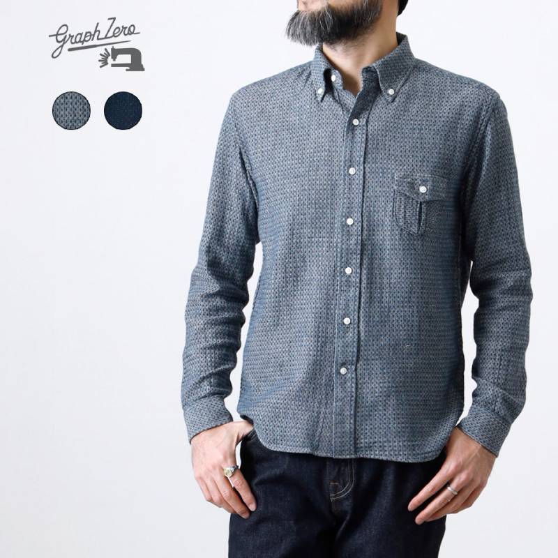 半額！ファミリーセール！】【graphzero】BUTTON DOWN SHIRT ボタン