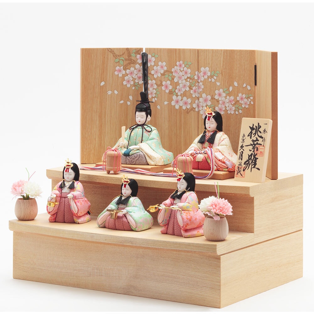 一秀作 木目込 親王官女収納飾り 5HR-M58 | 木目込飾り | 【公式