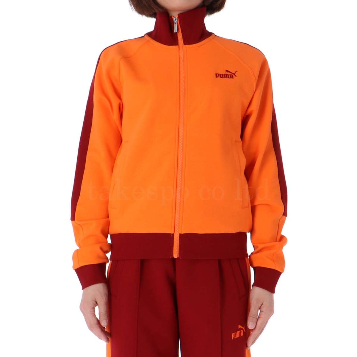 PUMA プーマ トラックジャケット パンツ プージャ オレンジ 上下 L
