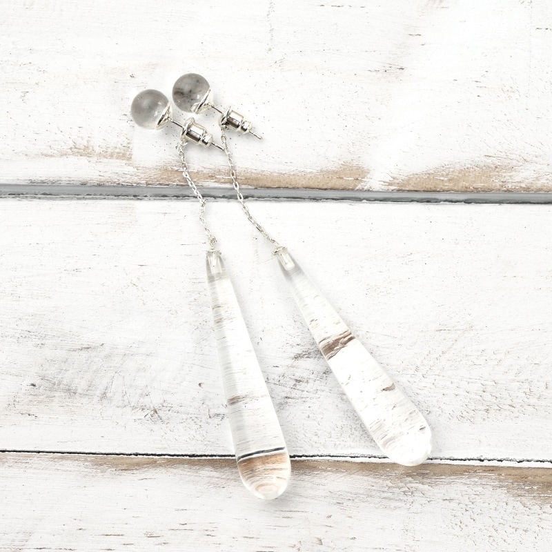 クリアドロップピアス【メール便可】｜マライカ公式通販