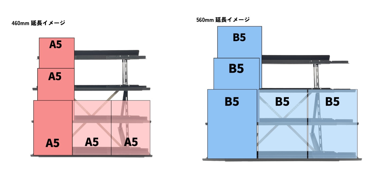 専用延長パーツ≪セット売り≫ 【コミマのラックんX アイボリー