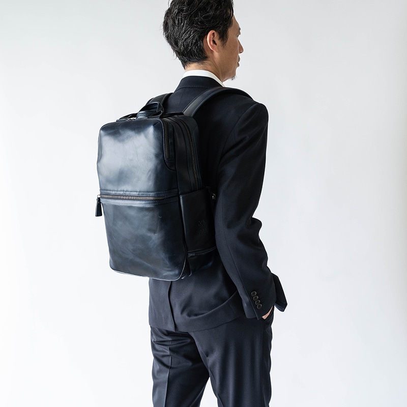 レザービジネスリュック ASTER NAVY アスター ネイビー紺｜【公式