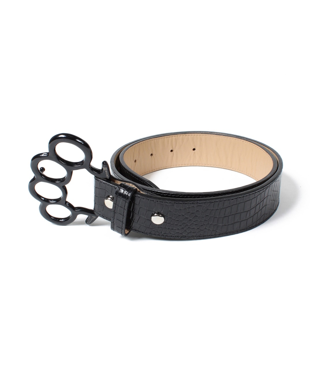 JOHNNY / LEATHER BELT (TYPE-2)【BLACK】｜WACKO MARIA｜MELTING POT