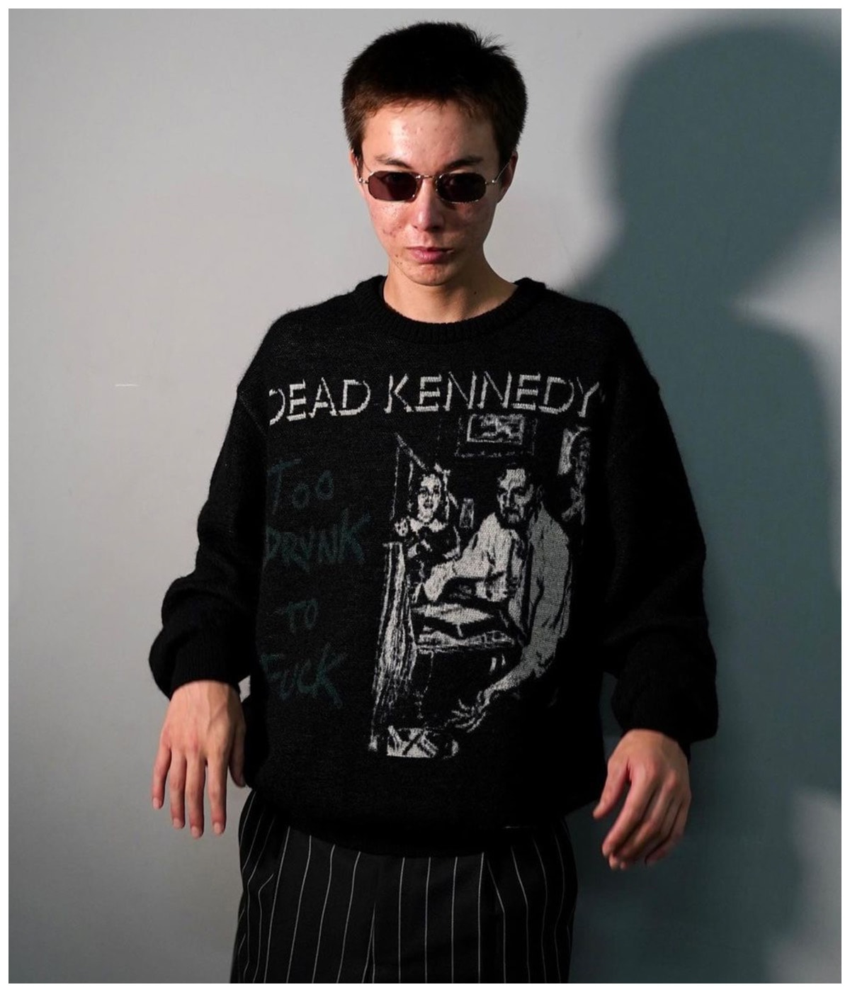 DEAD KENNEDYS / MOHAIR CREW NECK SWEATER【BLACK】｜WACKO MARIA