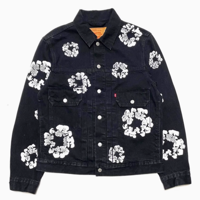 Denim Tears x Levi's デニムジャケット Type-2 All Over Wreath Blue