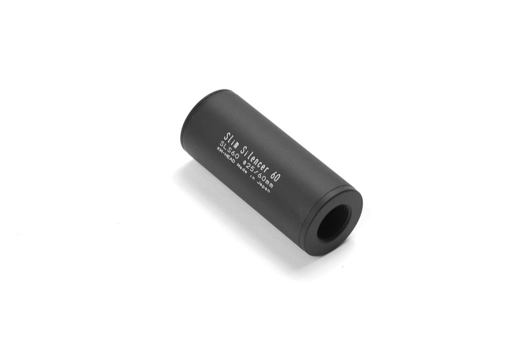 店内全品5％OFFクーポン】KM企画・25スリムサイレンサー60mm（M14正逆