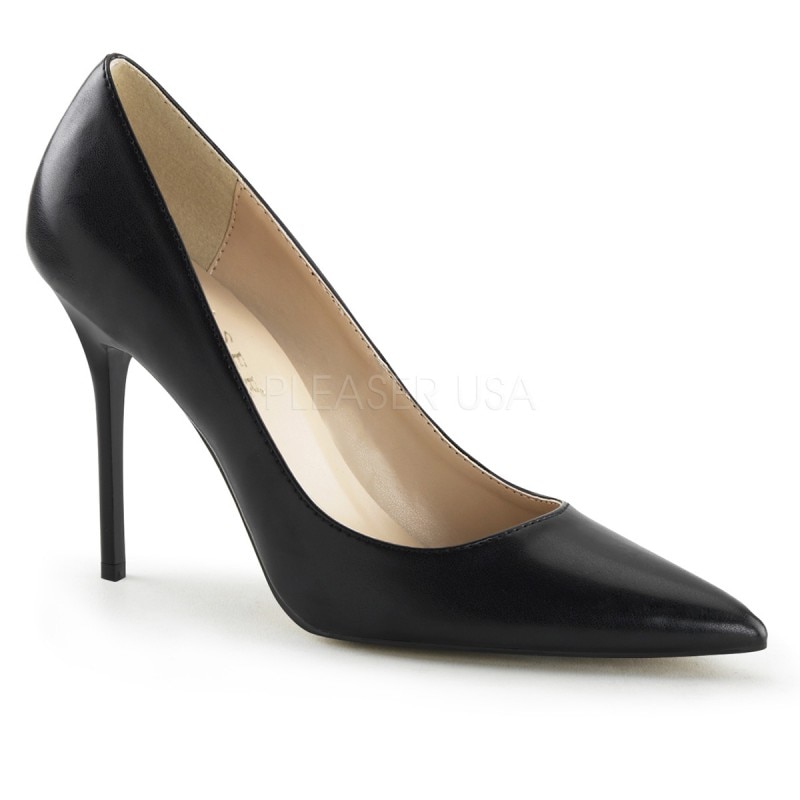 Pleaser CLASSIQUE-20 ポインテッドトゥパンプス ネイビー エナメル