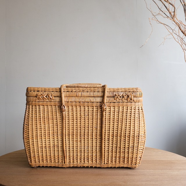 籐の大正バスケット 煎茶籠｜古雑貨,籠 バスケット｜古家具