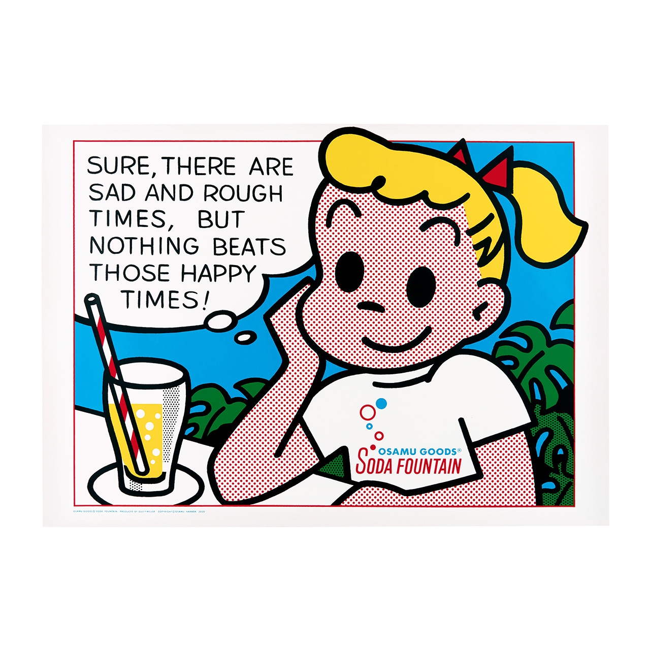 ソーダファウンテン・シルクスクリーンポスターB2 | インテリア