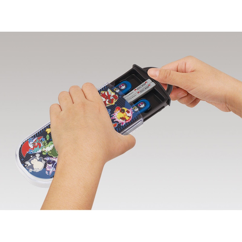 子供用 抗菌 お弁当 トリオセット 開けやすいスライド式（箸、スプーン